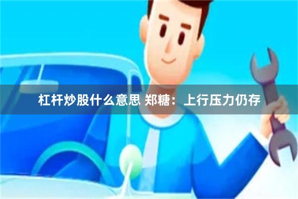 杠杆炒股什么意思 郑糖：上行压力仍存